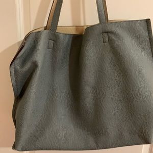 Blue/ Tan Reversable Tote